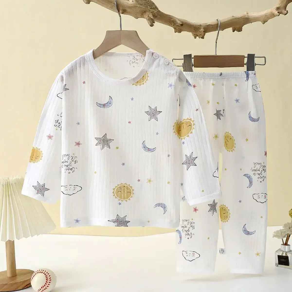 👦🛏️ Soft & Snuggly Cartoon Pyjama Set for Boys – Long & Short Sleeve Options! - ThiGui