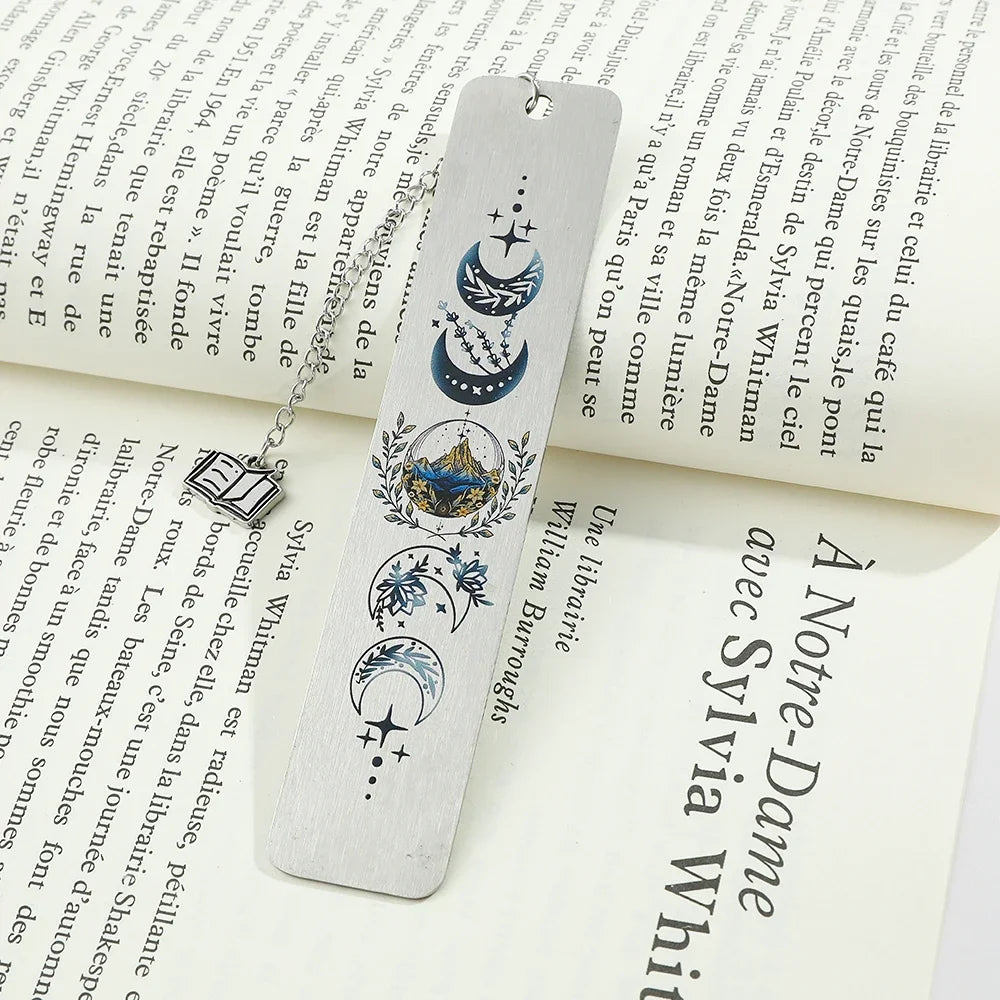 🌙 Moonlight Metal Bookmark – A Magical Gift for Dreamy Readers & Starry-Eyed Teachers ✨ - ThiGui