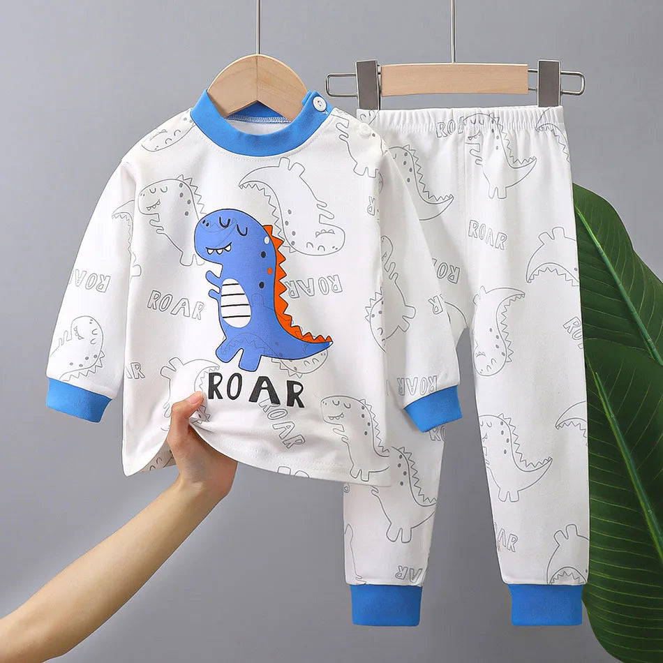 🦕 Snuggle Up in Dino Dreams – Comfy Cotton PJs for Boys & Girls 🌙💤 - ThiGui