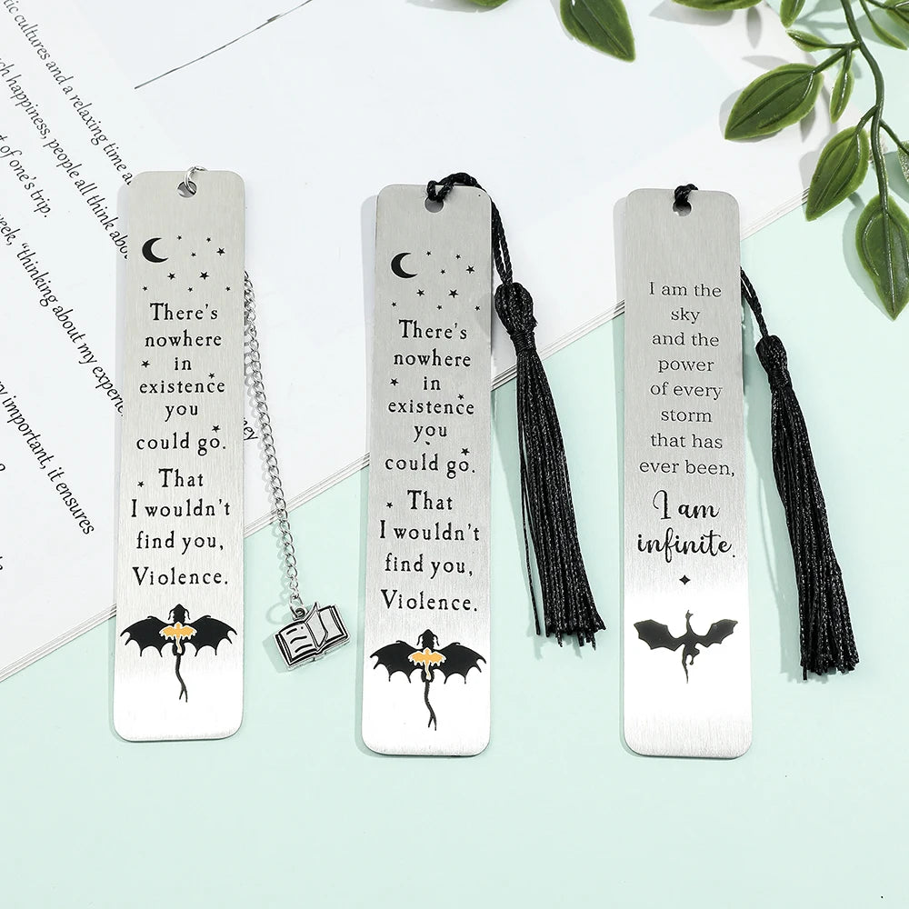 🐉📖 A Touch of Fantasy – Dragon Knight Stainless Steel Bookmark for Brave Young Readers ⚔️🔥 - ThiGui