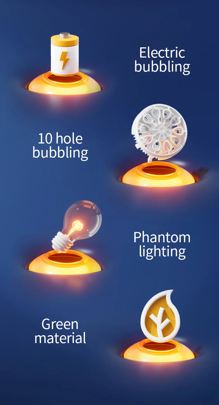 🎉 Electric Bubble Blaster – LED Lights & Fun for Boys! 🌈 - ThiGui