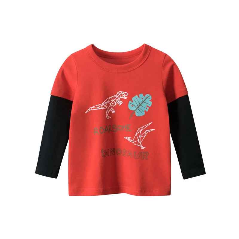 🦖Roarsome Dino Tees – Long Sleeve Fun for Little Explorers! - ThiGui