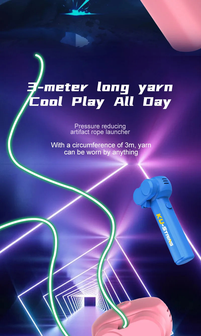 🌈 Light-Up String Launcher Toy 🚀 | Glow-in-the-Dark Fun for Little Explorers! 🎇🎯 - ThiGui