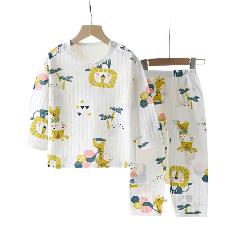 👦🛏️ Soft & Snuggly Cartoon Pyjama Set for Boys – Long & Short Sleeve Options! - ThiGui