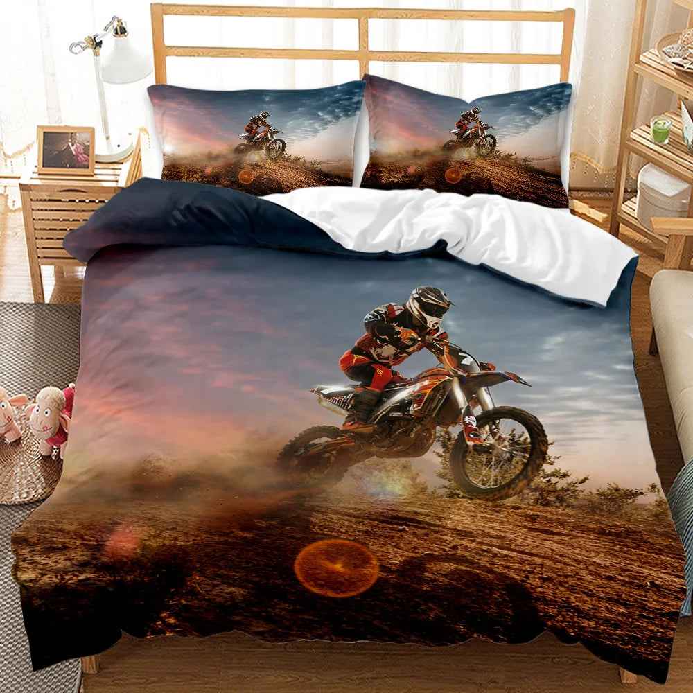🏍️ Motocross Mania Duvet – Racing Bedding for Little Speed Lovers! - ThiGui
