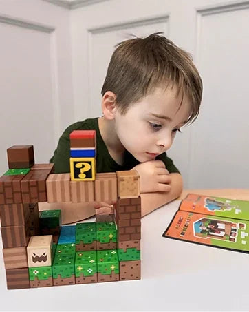 🧲 Build & Imagine! Magnetic Mine World Cube Set for Kids – Craft, Create, and Play 🎮🌍 - ThiGui
