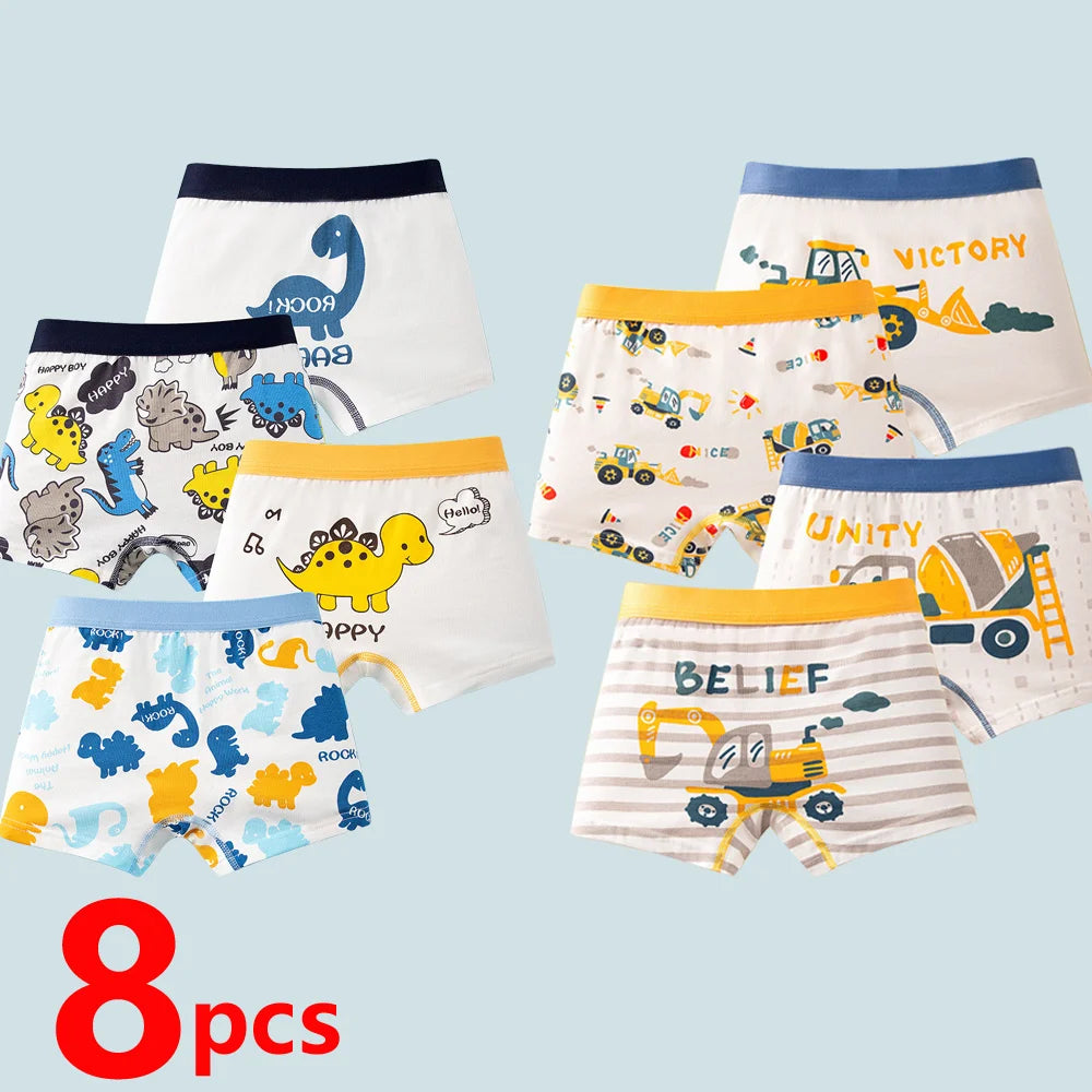 🦖 Dino Days Boxer Briefs – Soft & Comfy Cotton Undies for Boys! 🩳✨ - ThiGui