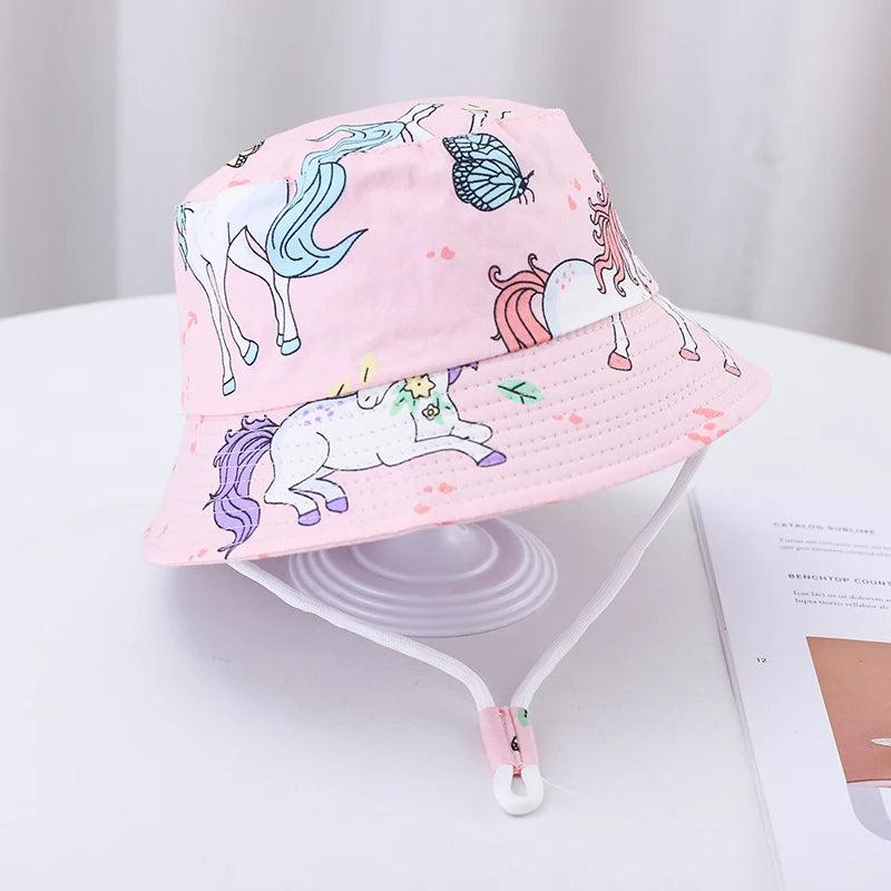 🌞 Sunshine-Ready! Adorable Cartoon Bucket Hat for Babies & Toddlers 🧢🦕 - ThiGui