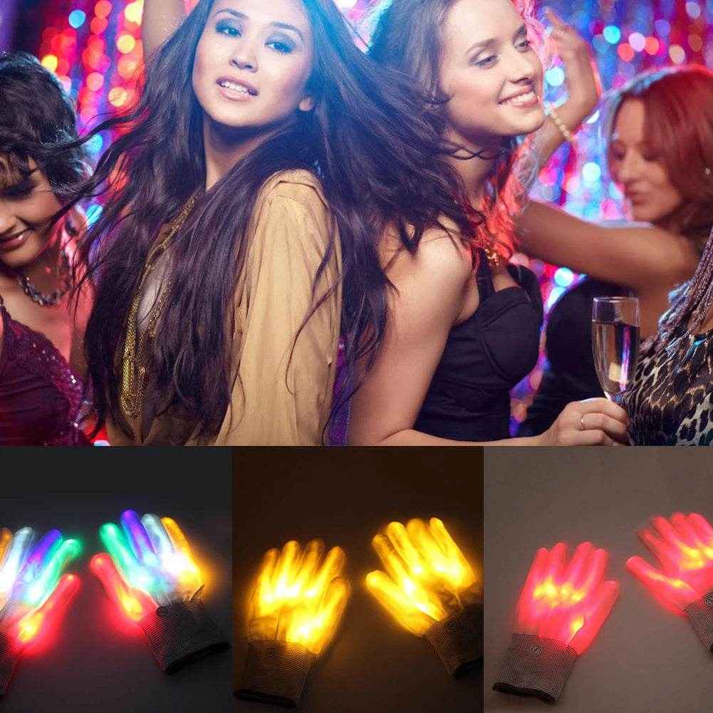 💫Glow Like a Star! Light-Up LED Gloves for Boys' Parties, Costumes, and Crazy Fun - ThiGui