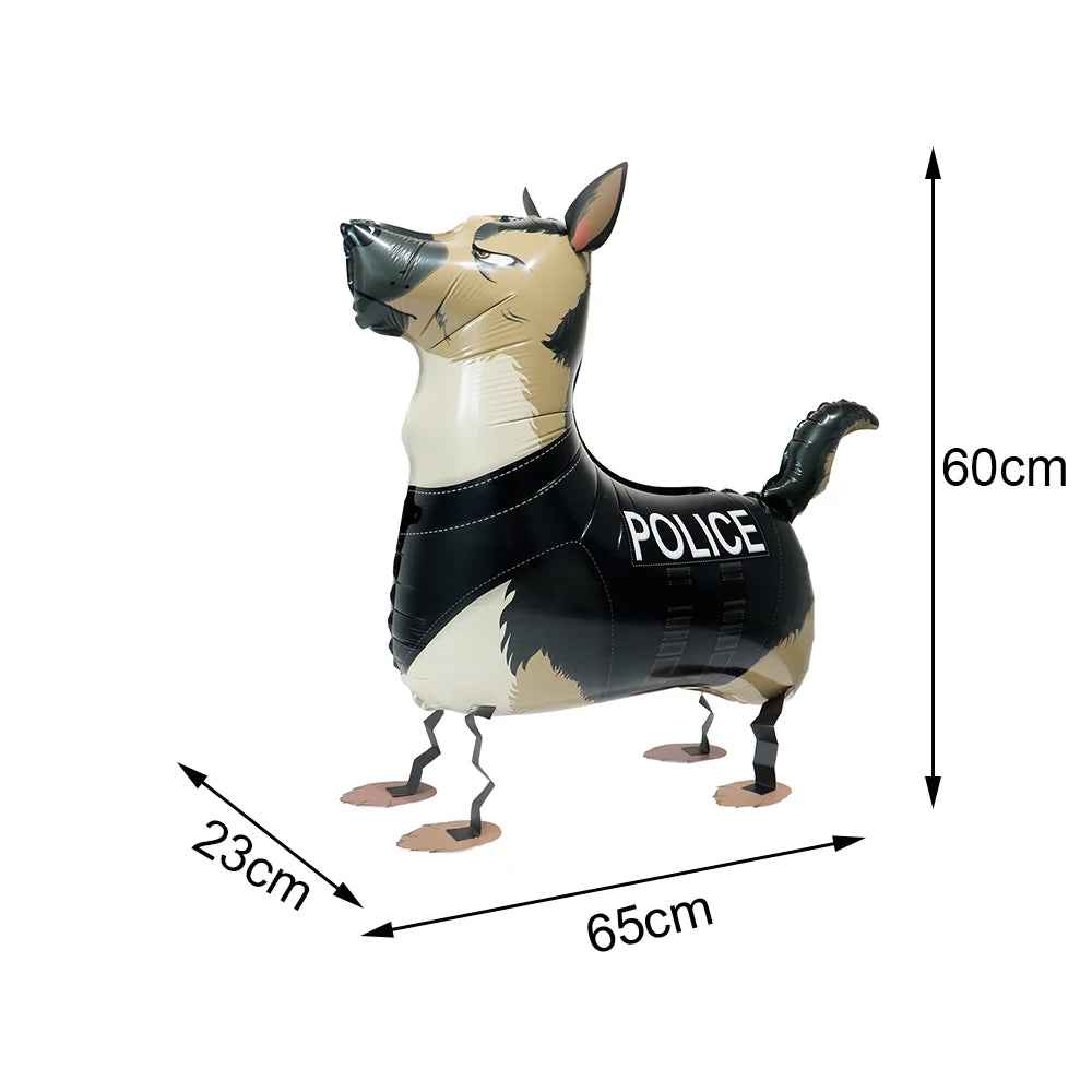 🚓Zoom into Action! Police Car Birthday Balloon Set for Little Heroes Turning 4, 5 or 6! - ThiGui