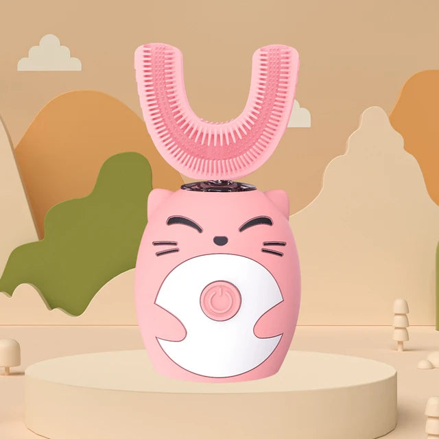 🪥⚡ Smart U-Shaped Electric Toothbrush – 360° Clean & Sonic Magic for Little Smiles! 😁👧👦 - ThiGui