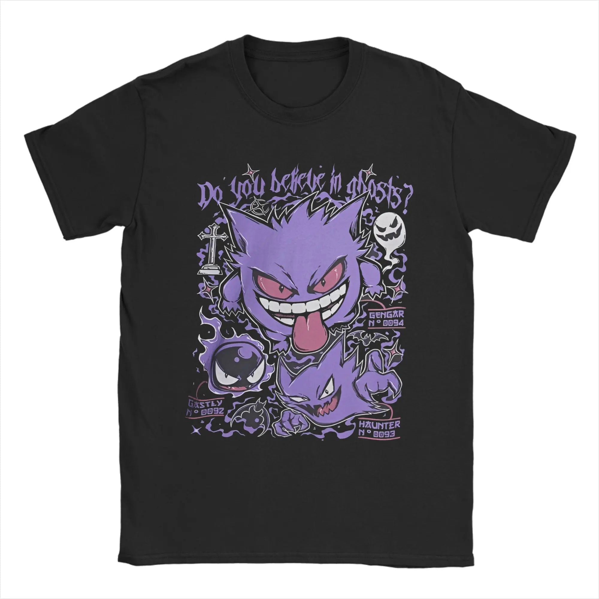 🟣 Cool Manga Ghost Cotton Tee 👕 Street Style for Trendy Boys - ThiGui