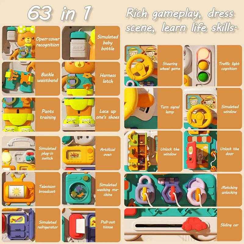 🎁Little Explorer’s Light-Up Busy Board – Switch, Learn & Play Anywhere! - ThiGui