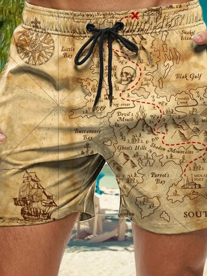 🌺 Bold & Breezy! Boys' Hawaiian 3D Floral Swim Shorts for Sunny Adventures 🏄‍♂️ - ThiGui