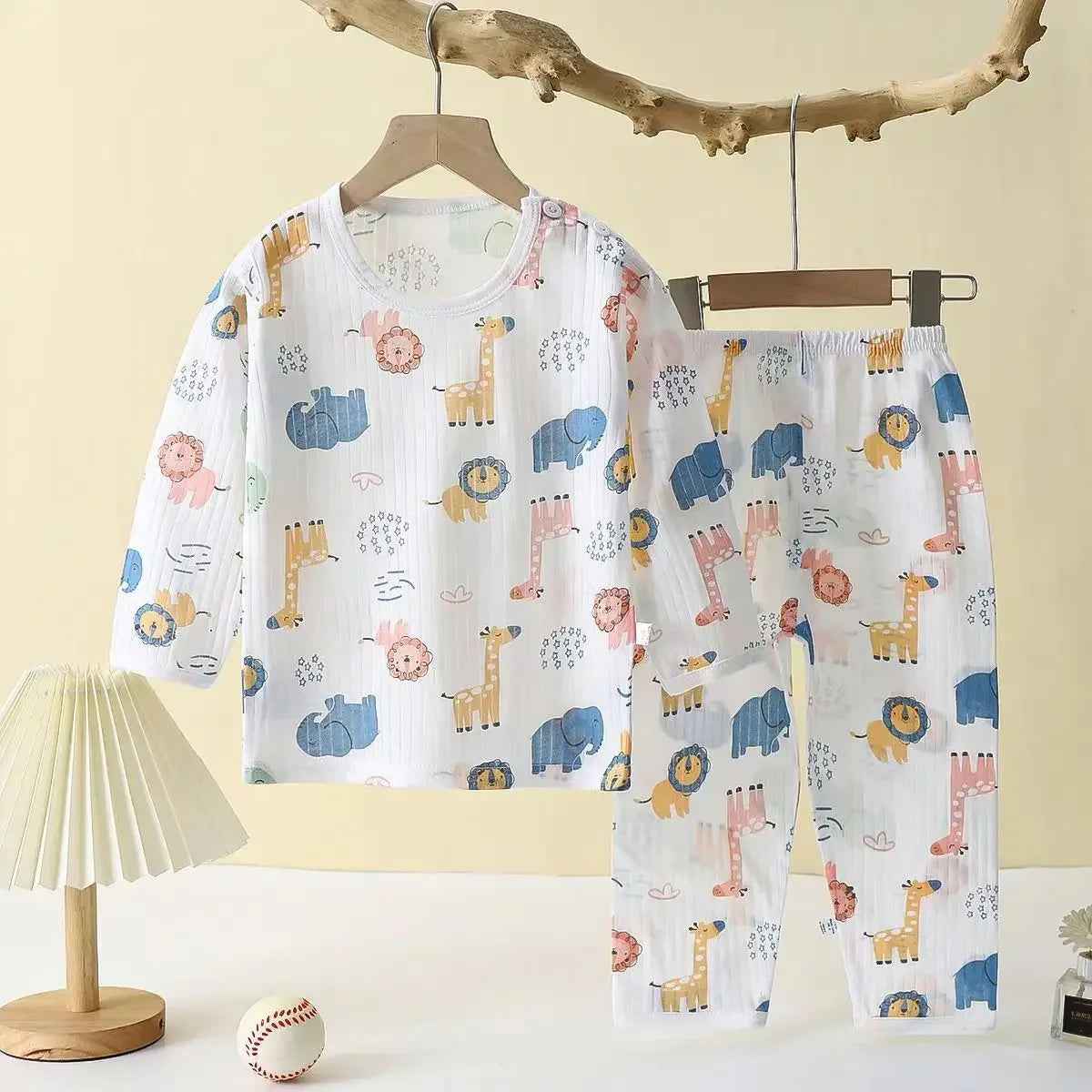 👦🛏️ Soft & Snuggly Cartoon Pyjama Set for Boys – Long & Short Sleeve Options! - ThiGui