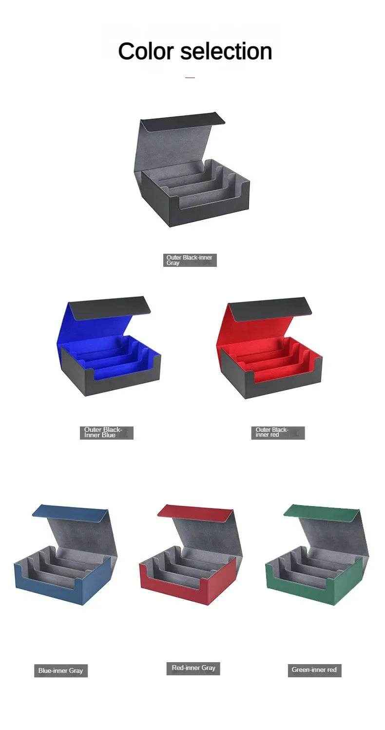 📚Deluxe Card Keeper: PU Leather Storage Box with Magnetic Lid for Trading Cards - ThiGui