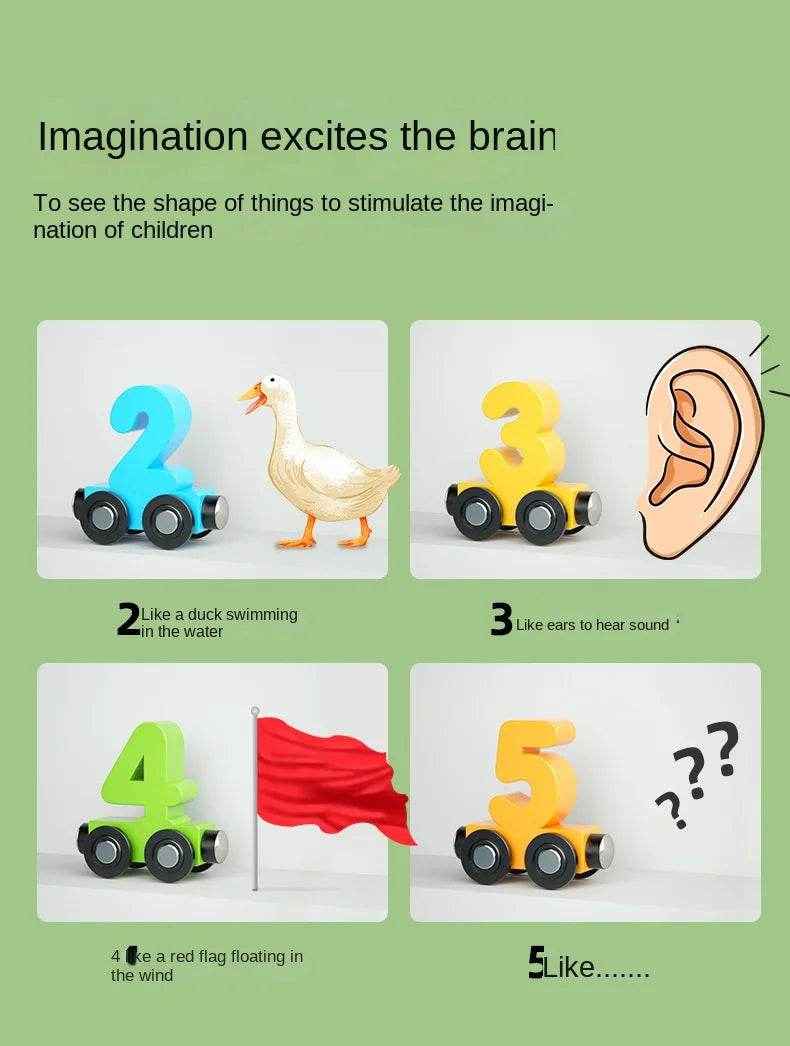 🧲Choo-Choo Count & Learn – Magnetic Wooden Train with Numbers for Curious Little Conductors - ThiGui