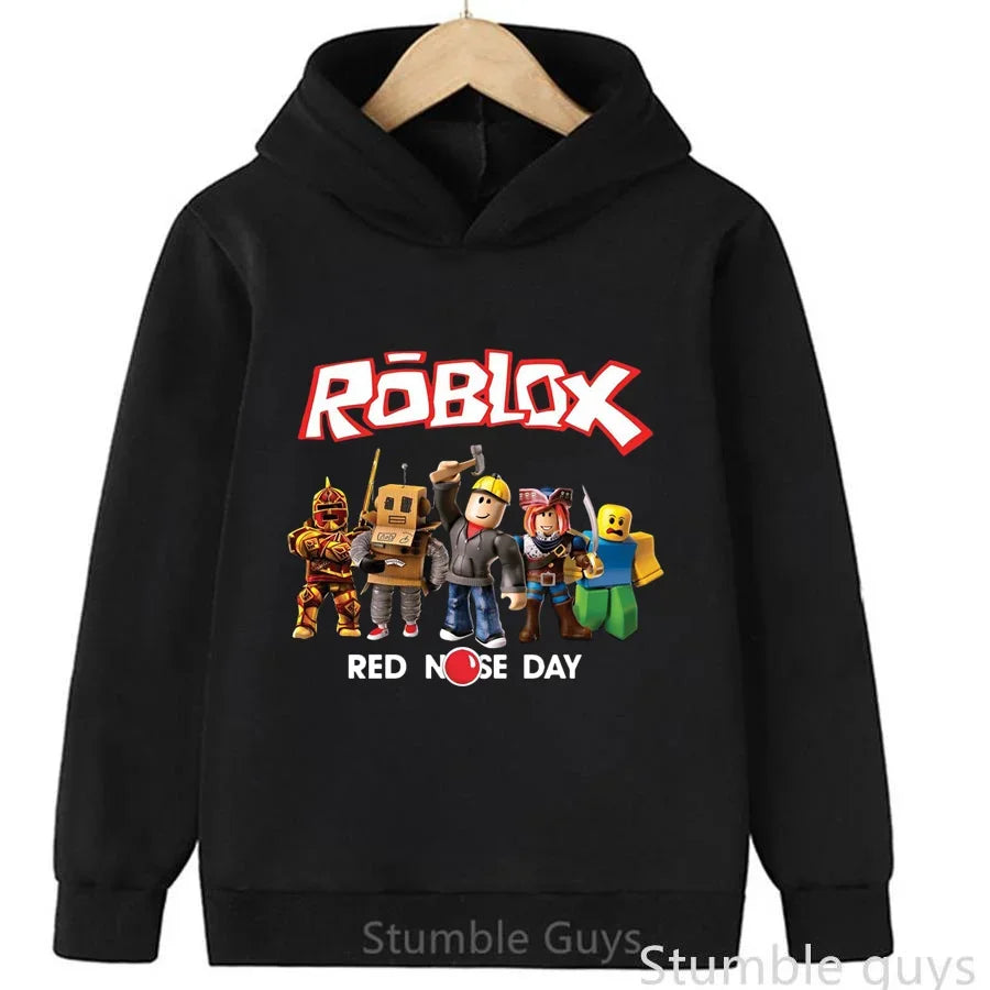 Roblox Autumn Kids Hoodie 🎮🍂 Trendy Game Graphic Sweatshirt - ThiGui