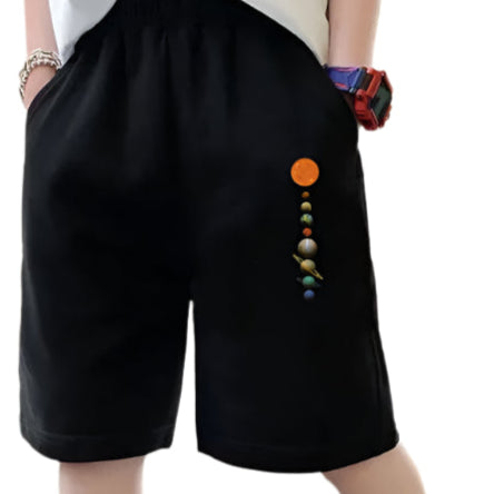 🌌 🚀 Space-Themed Summer Shorts for Boys – Comfy Cotton, Cool Design & Handy Pockets! 🌞👦🚀🩳 - ThiGui
