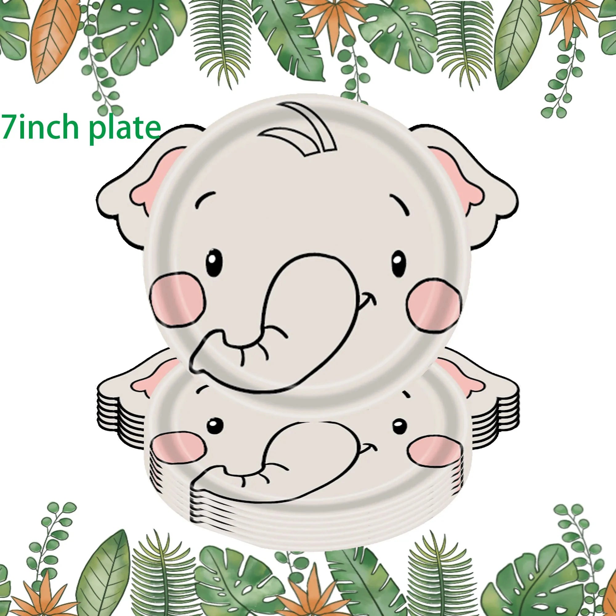 🦁🦓 Jungle Safari Party Tableware – Wild Fun for Little Explorers! 🎂🐘 - ThiGui