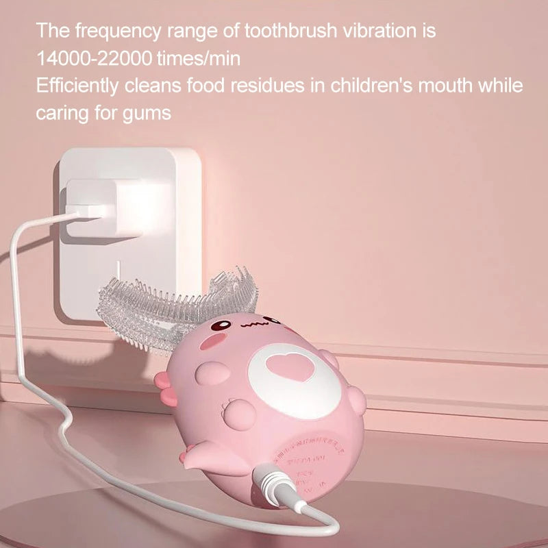 🪥⚡ Smart U-Shaped Electric Toothbrush – 360° Clean & Sonic Magic for Little Smiles! 😁👧👦 - ThiGui
