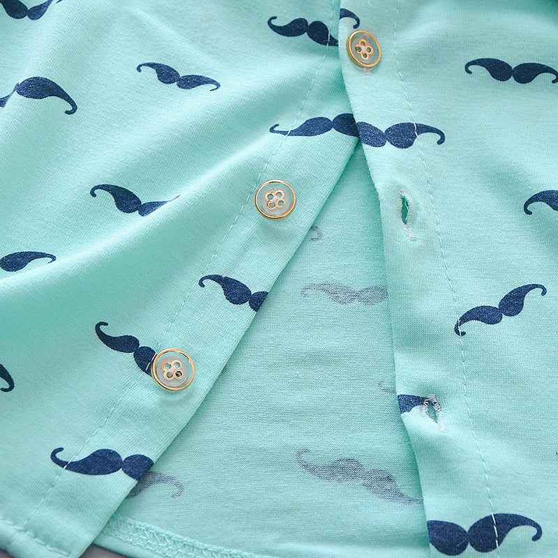 🧢 Charming Little Explorer Set – Cool Summer Shirt & Shorts for Adventurous Boys - ThiGui