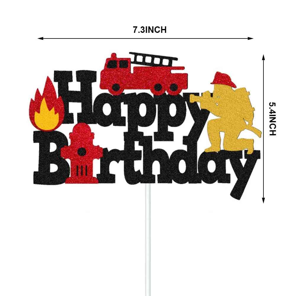 🎂Turn Up the Heat – Firefighter Cake Toppers for a Blaze of Birthday Fun! - ThiGui
