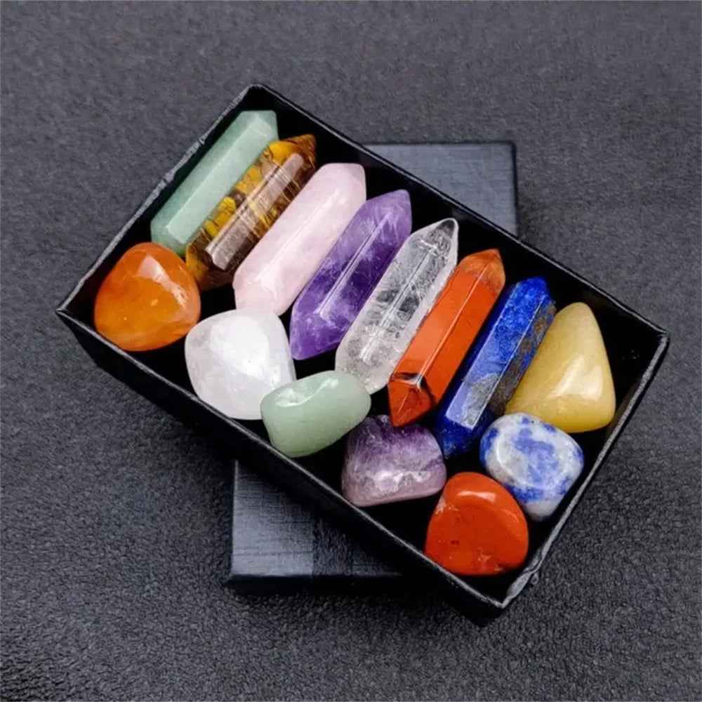 Magical 14-Piece Crystal Adventure Set – Chakra Gems for Curious Boys - ThiGui