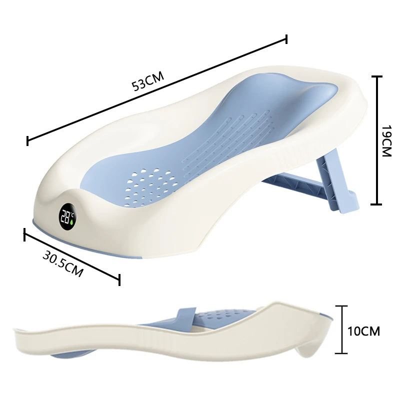 🛁💡Smart Folding Baby Bath – Comfy, Safe & Temperature Aware! 🍼🌡️ - ThiGui