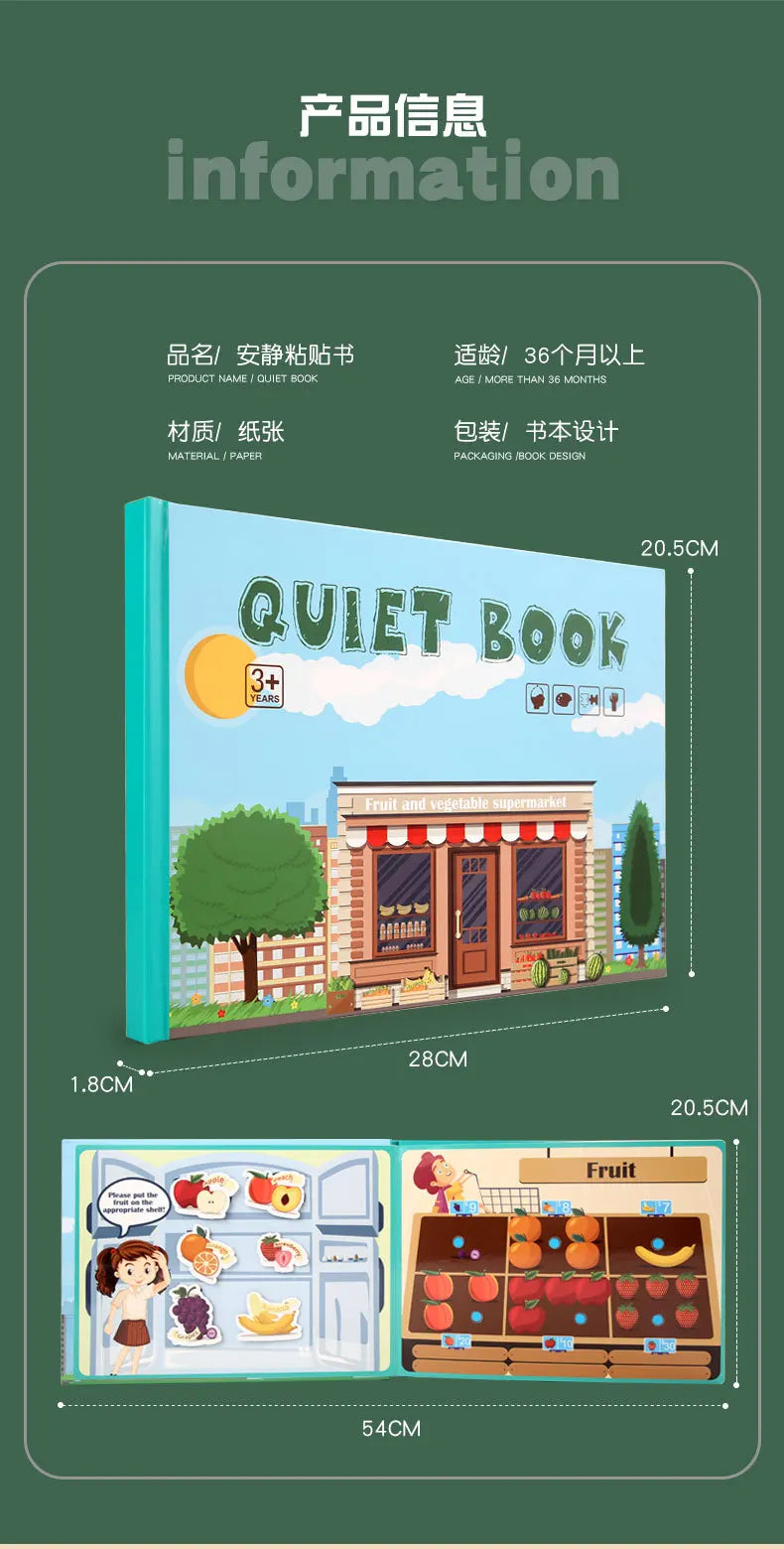 📘 My First Montessori Busy Book – Hands-On Learning Fun for Little Minds! 🧠✨ - ThiGui