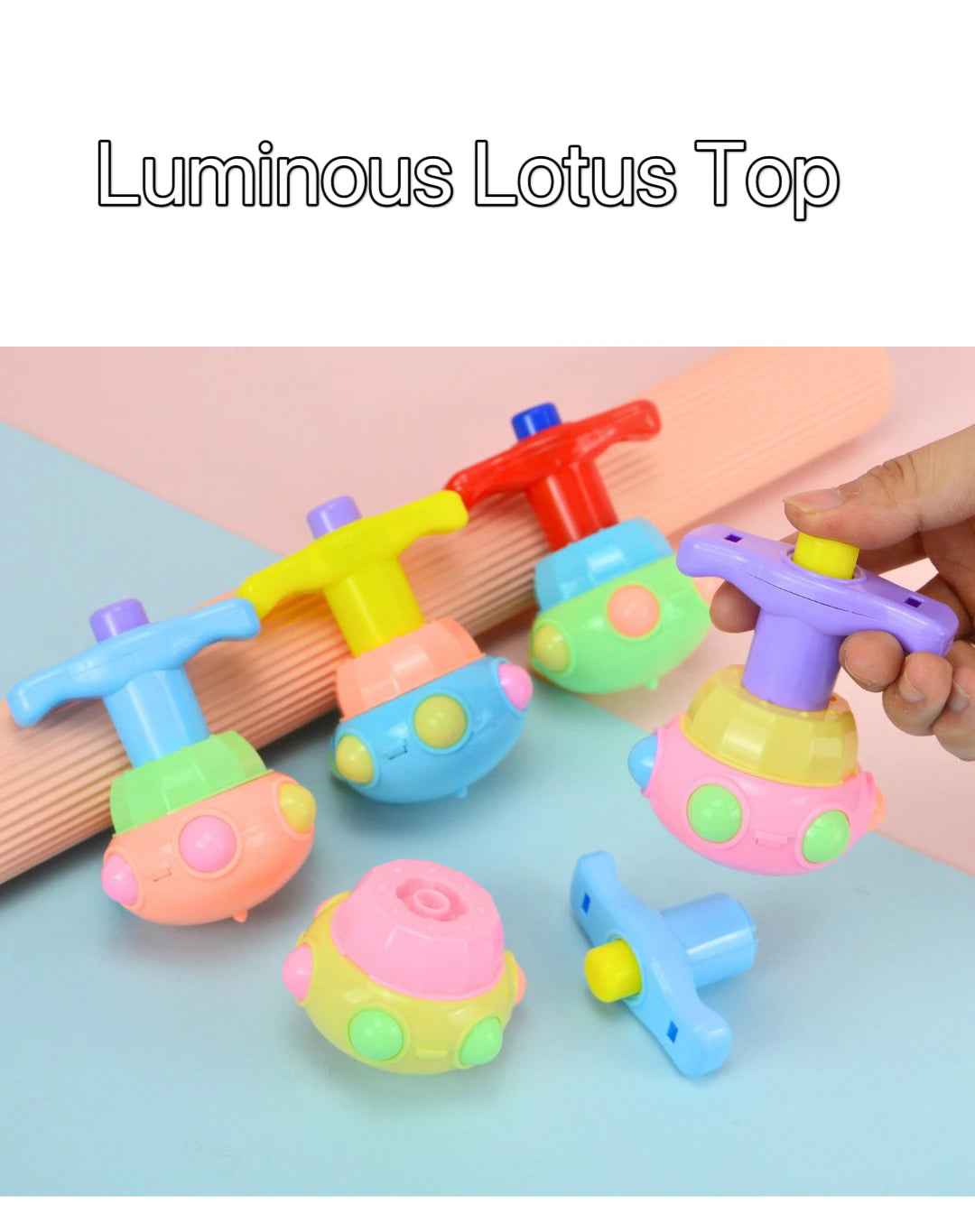 🌟 Luminous Spinning Top – Flashing Lotus Gyro Fun for Kids! 🔄💡 - ThiGui