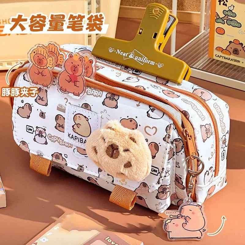 🎨Capy-Cool Pencil Pouch – Big, Fun & Organised with Adorable Capybara Style - ThiGui