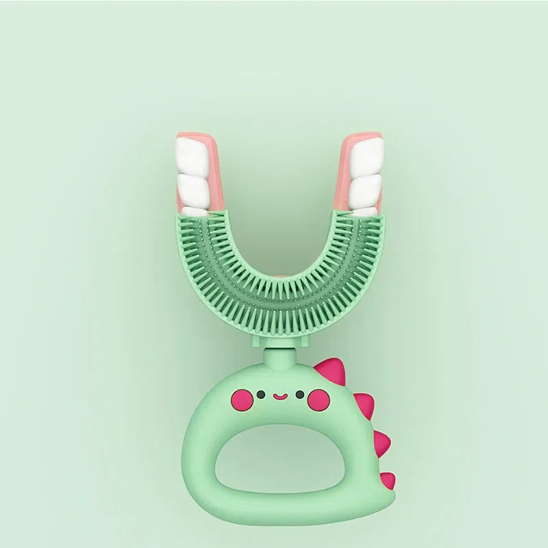 🪥🧸 360° U-Shaped Cartoon Toothbrush – Gentle, Fun & Perfect for Little Smiles! 🌟👶 - ThiGui
