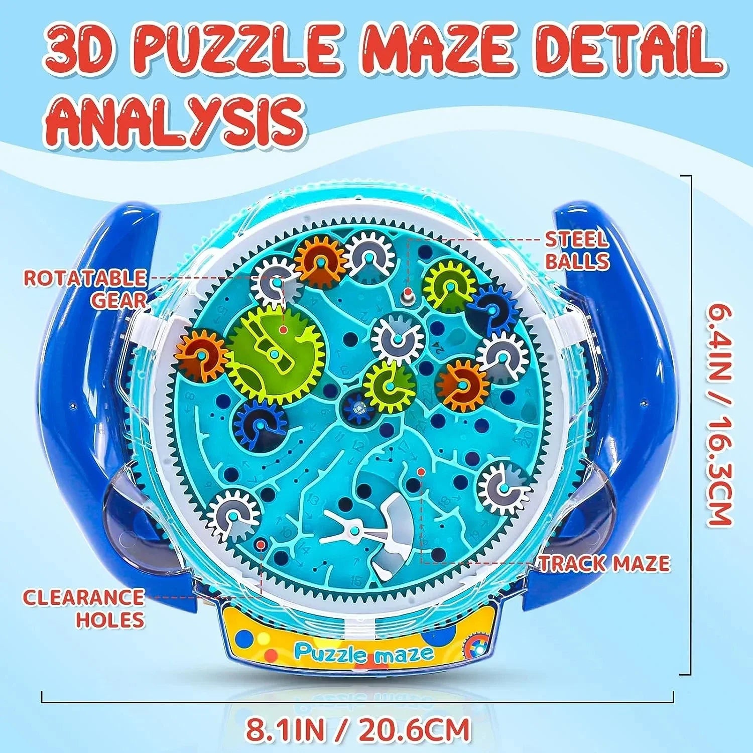 🌀 3D Gear Maze Puzzle Toy – Balance Ball Labyrinth Challenge for Kids’ Focus & Fun! 🧠🎯 - ThiGui
