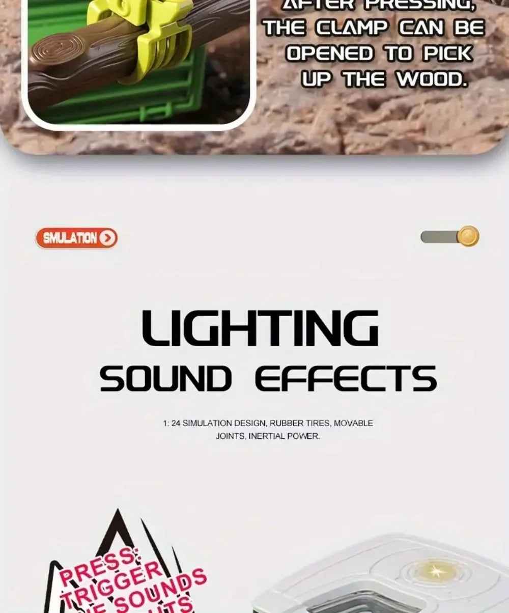 🚜 Big Wheels, Bright Lights – Farm Tractor Toy with Sounds & Trailer Fun! 🎶🌾 - ThiGui