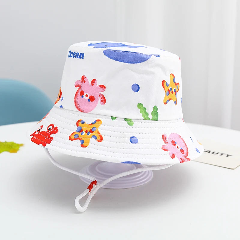 🌞 Sunshine-Ready! Adorable Cartoon Bucket Hat for Babies & Toddlers 🧢🦕 - ThiGui