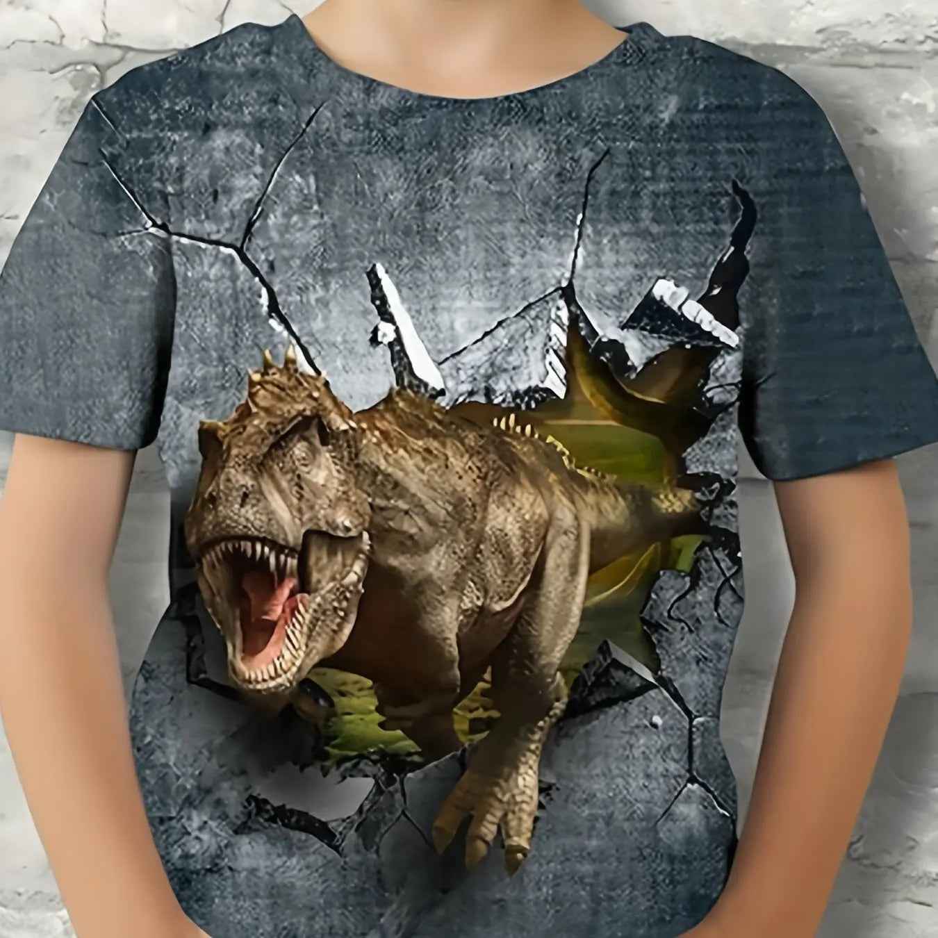 🦖Bold 3D Dino Tee – For Little Boys with Big Roars! - ThiGui