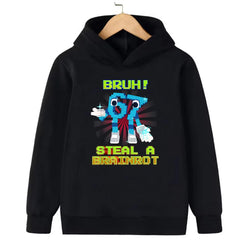 67 Six Seven Steal A BrainRot Kids Hoodie 🧥🔥 Trendy Cartoon Sweatshirt - ThiGui
