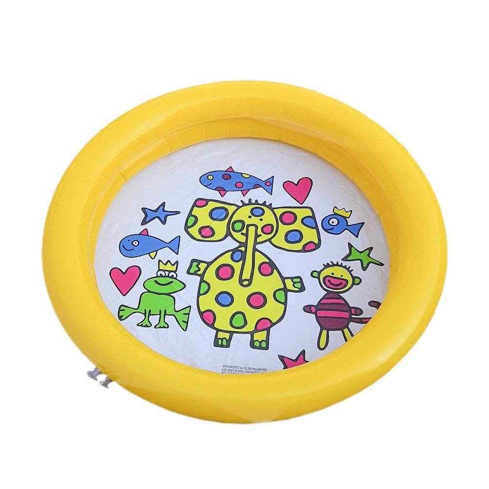 🐠Mini Inflatable Kiddie Pool for Boys with Adorable Animal Prints for Backyard Splash Fun - ThiGui