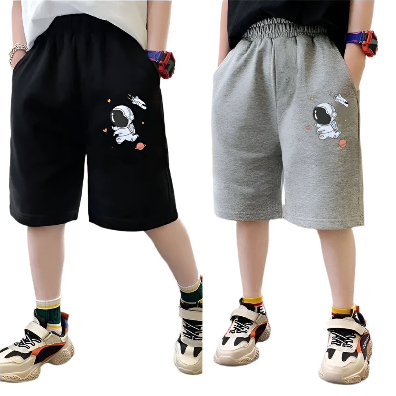 🌌 🚀 Space-Themed Summer Shorts for Boys – Comfy Cotton, Cool Design & Handy Pockets! 🌞👦🚀🩳 - ThiGui