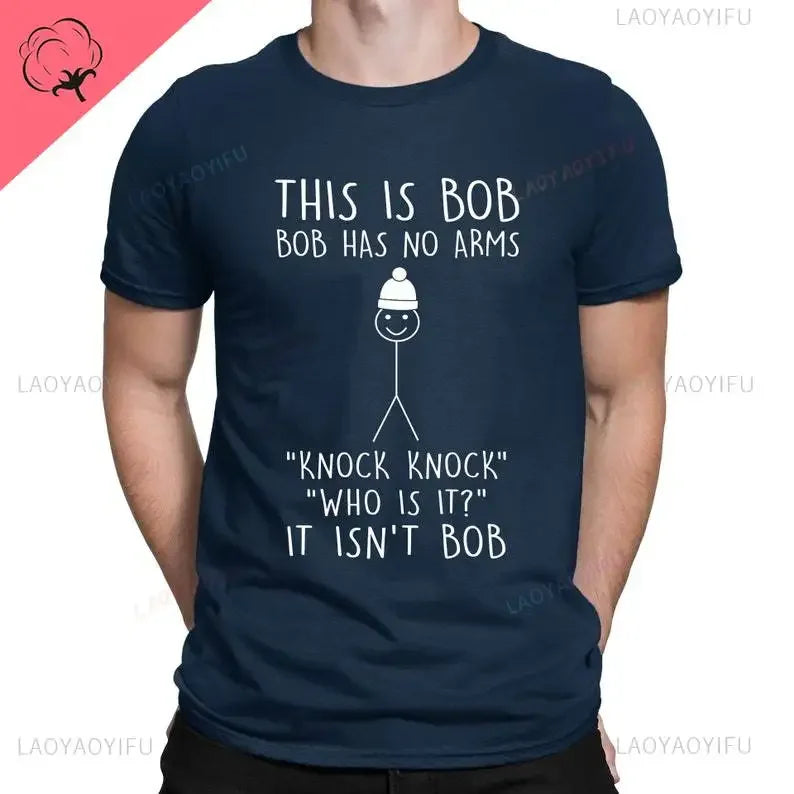This Is Bob Stickman Joke Tee 😂🎭 Funny Vintage Cotton Graphic Shirt - ThiGui