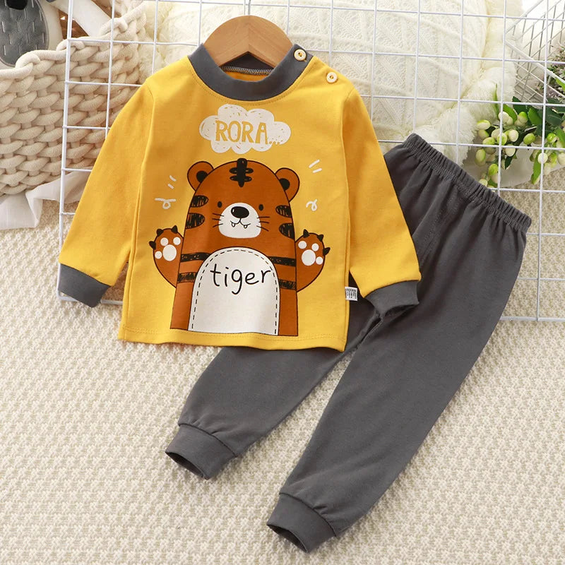 🌙Adorable Cartoon Baby Pajama Set – Snug, Soft & Super Cute! 💤 - ThiGui
