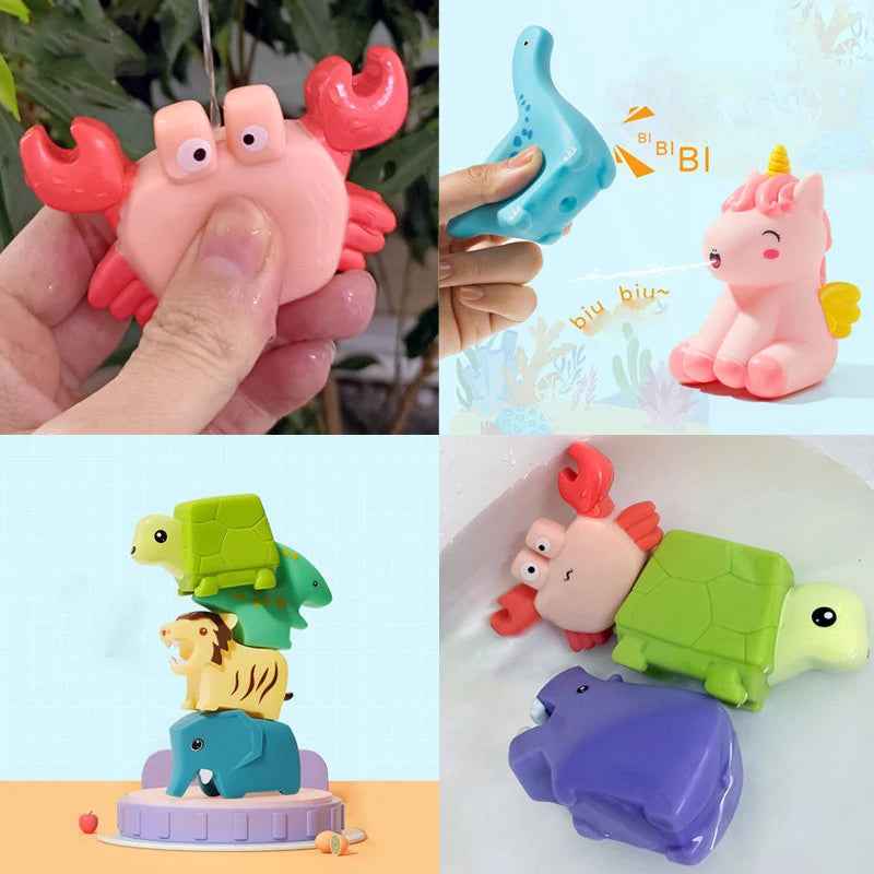 🐳 Squeeze, Splash & Smile – Adorable Rubber Bath Toys for Baby’s Tub Time! 🛁🦀 - ThiGui