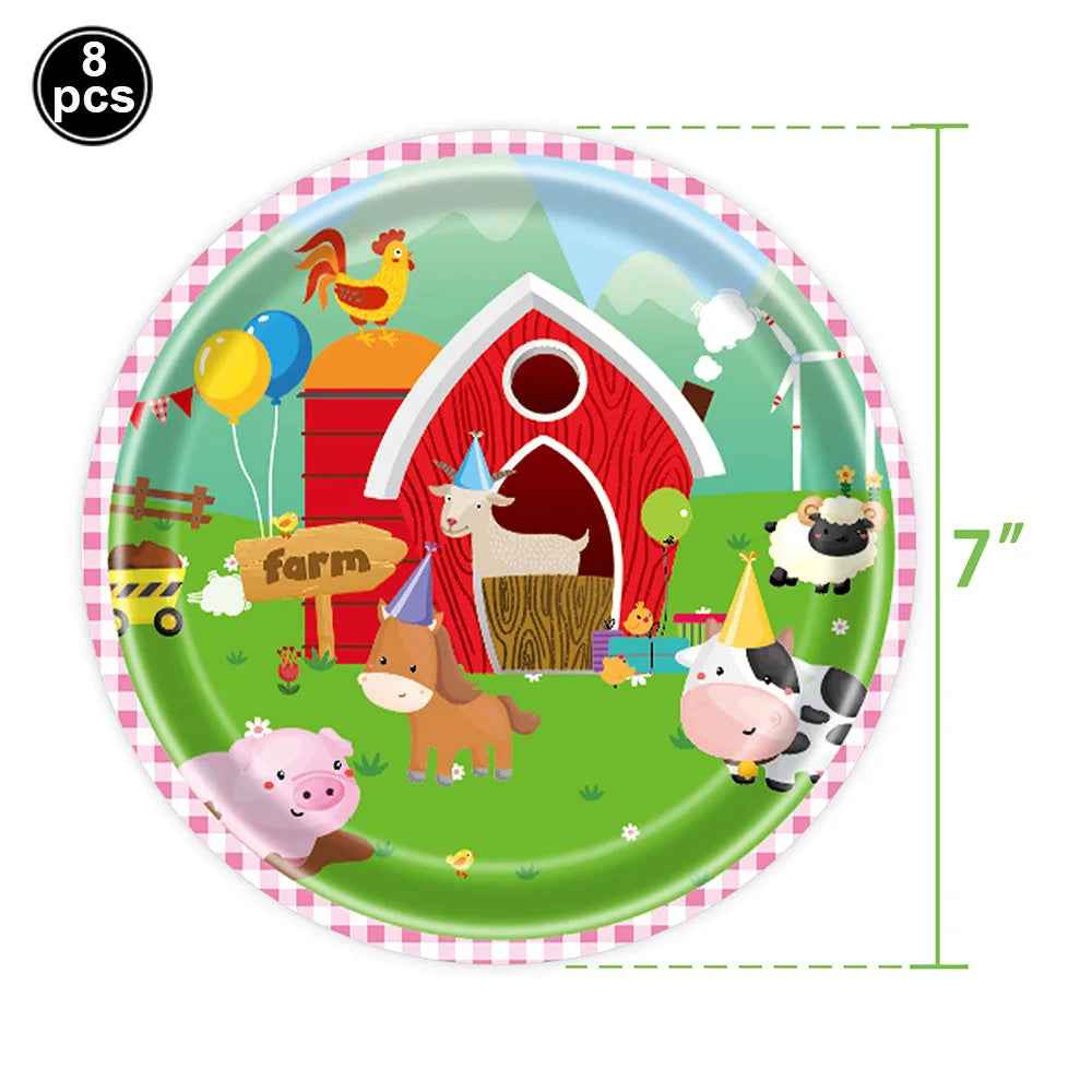 🐷Oink, Moo, Baa – Adorable Farm Animals Tablecloth for a Barnyard Bash! 🐮🐑 - ThiGui