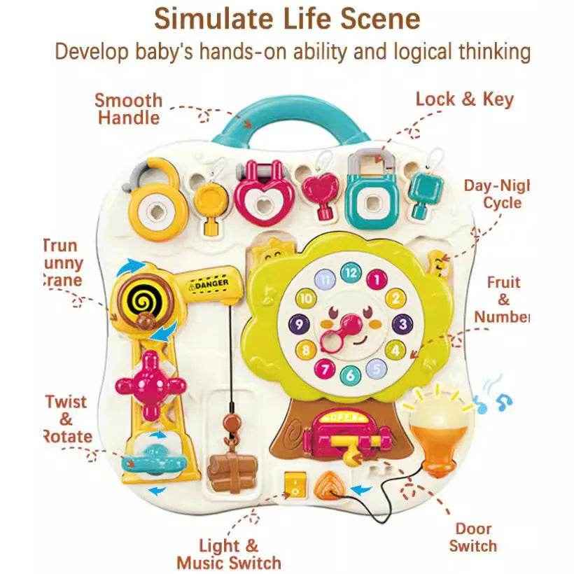 🧠 Montessori Magic on the Go ✨ Lights, Music & Switches for Curious Little Hands! - ThiGui