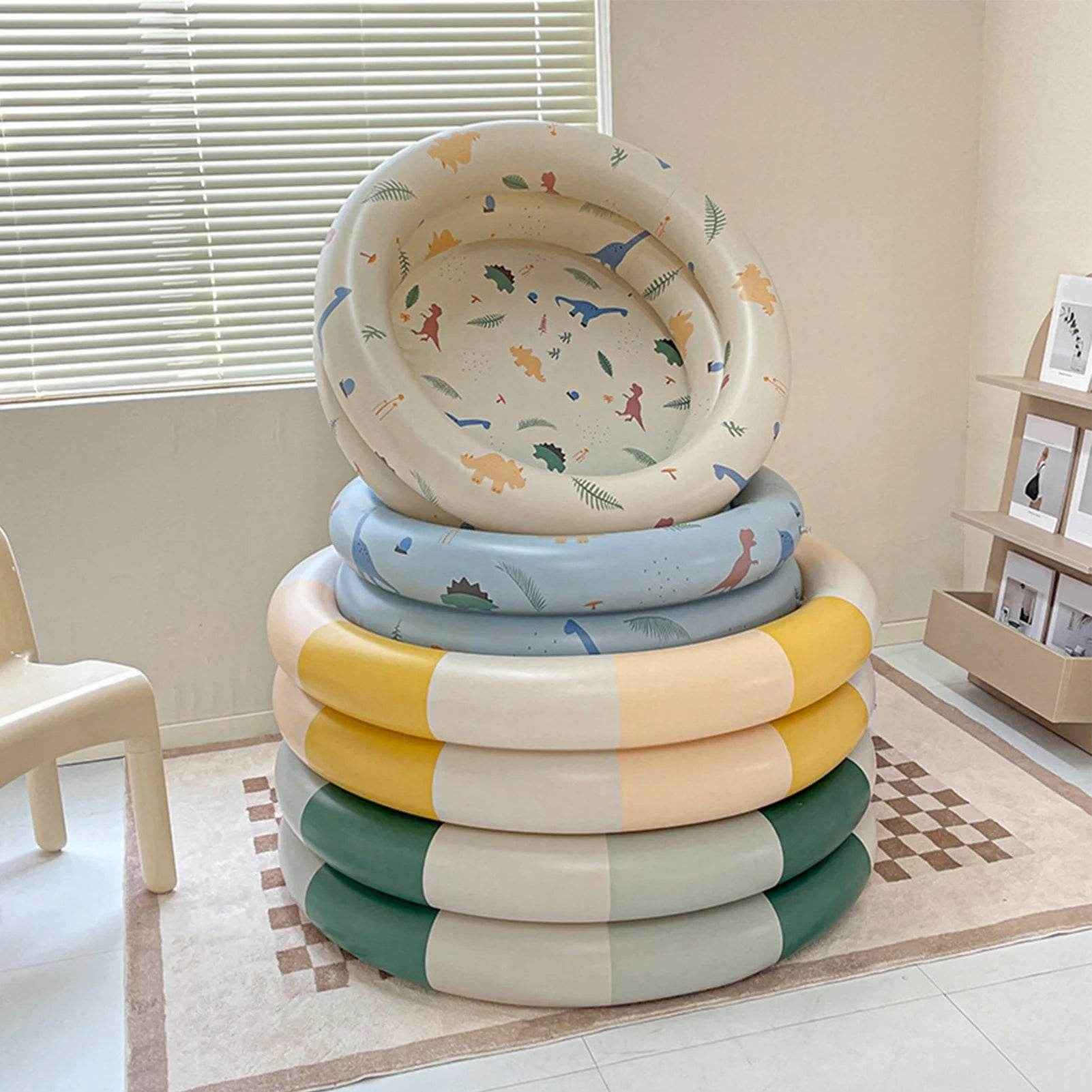 🐠Retro Inflatable Baby Pool for Boys in a Cute Family-Friendly Design for Backyard Fun - ThiGui