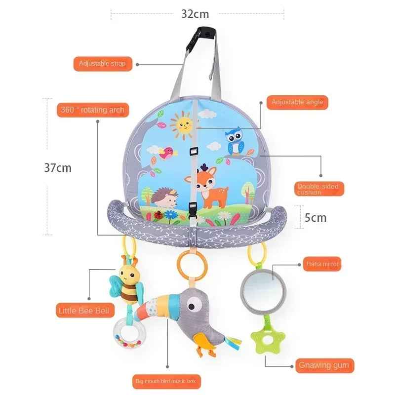 🍼 Car Seat Activity Toy – Kick, Grab & Explore on the Go! 🚗🎠 - ThiGui