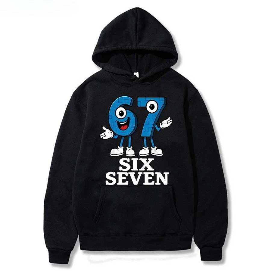 Bruh 67 Six Seven Brainrot Hoodie 😎🔥 Cool & Cosy Kids Streetwear Sweatshirt - ThiGui