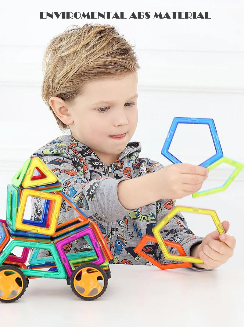 🌈 Magnetic Builder Blocks Set 🧲 | 50–100pcs of Creative STEM Fun for Curious Kids 🧠 - ThiGui
