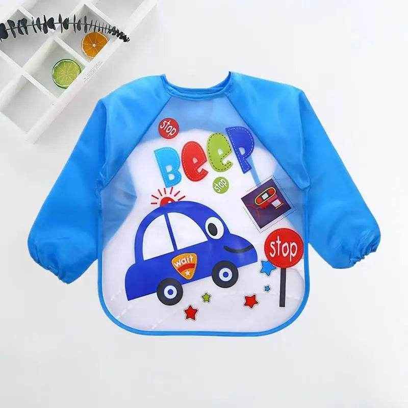 🍼Mess-Free Mealtimes with This Adorable Waterproof Long Sleeve Bib! - ThiGui